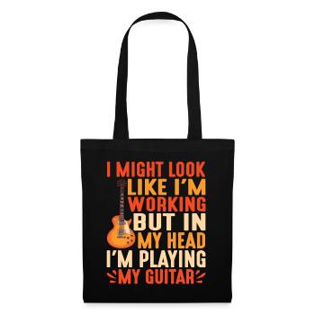But In My Head I'm Playing My Guitar 2 - Tote Bag - black - Front