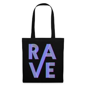 Techno House Party EDM Festival Goa Electro Rave - Tote Bag - black - Front