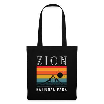 Zion National Park Utah Wandern Camping Outdoor - Stoffbeutel - Schwarz - Vorne