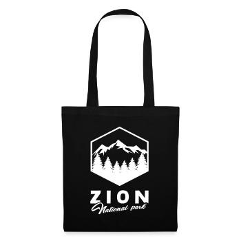 Zion National Park Utah Wandern Camping Outdoor - Stoffbeutel - Schwarz - Vorne