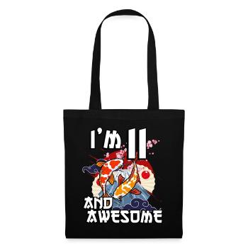 J’ai 11 ans et super carpe japonaise koi - Sac en tissu - noir - Devant