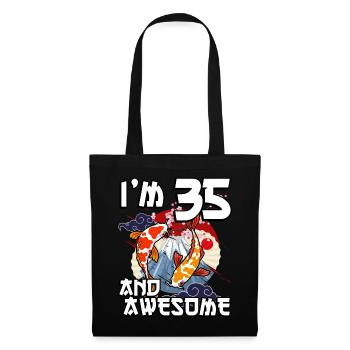 J’ai 35 ans et j’ai une carpe japonaise géniale - Sac en tissu - noir - Devant