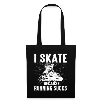 Je patine parce que courir craint 2 - Sac en tissu - noir - Devant