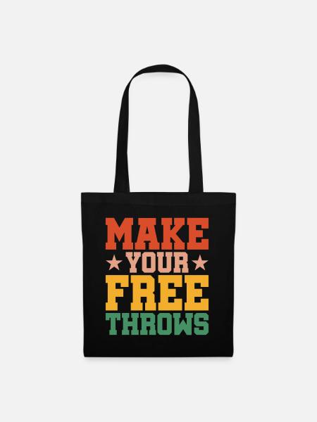 Make Your Free Throws - Stoffbeutel - Schwarz