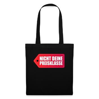 Nicht Deine Preisklasse Liga Sexy Preis Topmodel - Stoffbeutel - Schwarz - Vorne