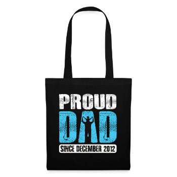 Proud Dad Since December 2012 - Tote Bag - black - Front