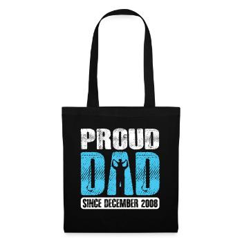Proud Dad Since December 2008 - Tote Bag - black - Front
