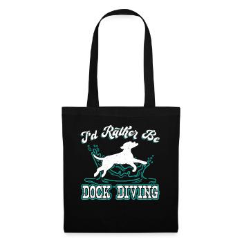 I would rather be dock diving - Tote Bag - black - Front