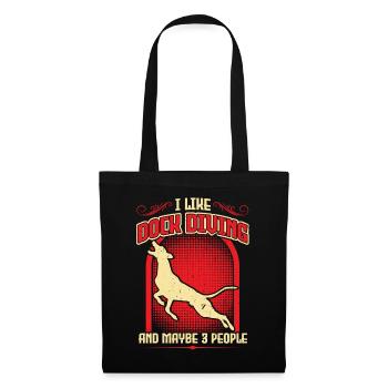 I like dogs diving and maybe 3 people - Tote Bag - black - Front