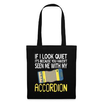 Si j’ai l’air calme, il m’a vu avec mon accordéon - Sac en tissu - noir - Devant