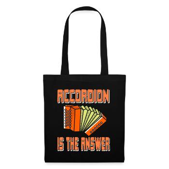 L’accordéon est la réponse - Sac en tissu - noir - Devant