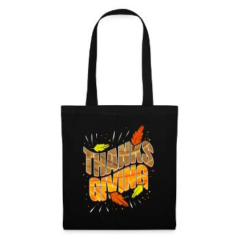 Logo de Thanks Giving pour Thanksgiving - Sac en tissu - noir - Devant