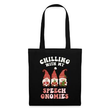 Chilling With My Speech Gnomies Xmas SLP - Tote Bag - black - Front