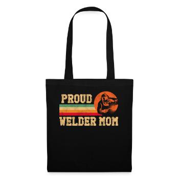 Soudeur Soudeur Maman Maman Vintage - Sac en tissu - noir - Devant
