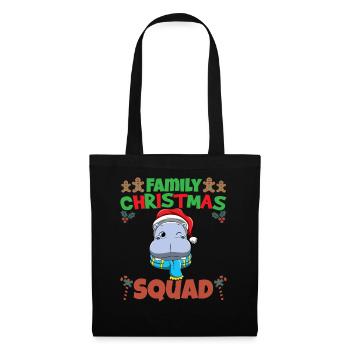 Family Matching Christmas Squad X-Mas Holidays - Stoffbeutel - Schwarz - Vorne