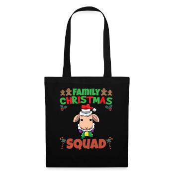 Family Matching Christmas Squad X-Mas Holidays - Stoffbeutel - Schwarz - Vorne