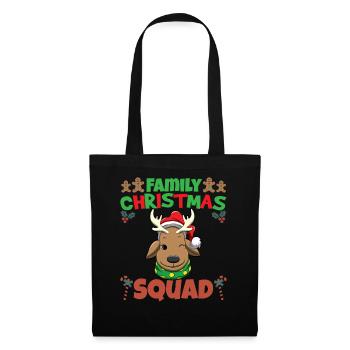 Family Matching Christmas Squad X-Mas Holidays - Stoffbeutel - Schwarz - Vorne