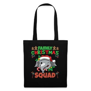 Family Matching Christmas Squad X-Mas Holidays - Stoffbeutel - Schwarz - Vorne