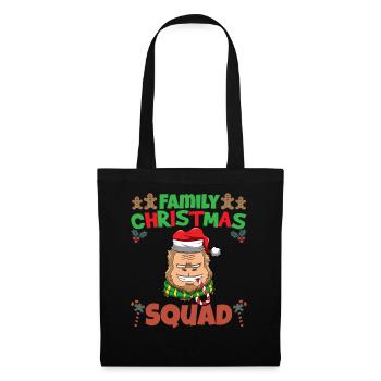 Family Matching Christmas Squad X-Mas Holidays - Stoffbeutel - Schwarz - Vorne