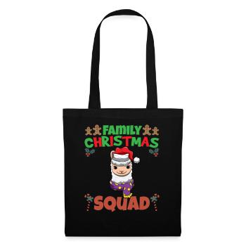 Family Matching Christmas Squad X-Mas Holidays - Stoffbeutel - Schwarz - Vorne