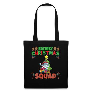 Family Matching Christmas Squad X-Mas Holidays - Stoffbeutel - Schwarz - Vorne