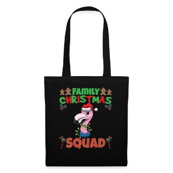 Family Matching Christmas Squad X-Mas Holidays - Stoffbeutel - Schwarz - Vorne