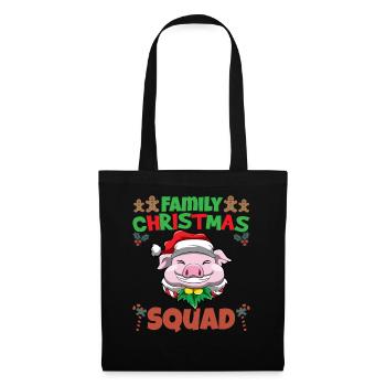 Family Matching Christmas Squad X-Mas Holidays - Stoffbeutel - Schwarz - Vorne