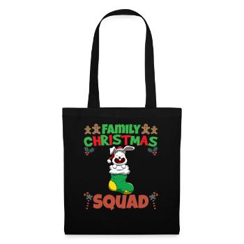 Family Matching Christmas Squad X-Mas Holidays - Stoffbeutel - Schwarz - Vorne