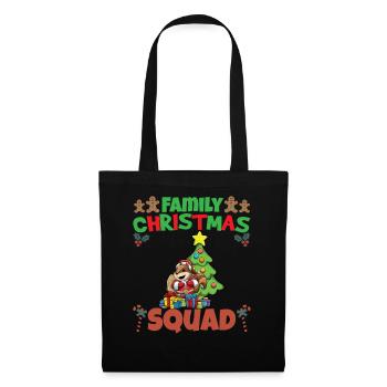Family Matching Christmas Squad X-Mas Holidays - Stoffbeutel - Schwarz - Vorne