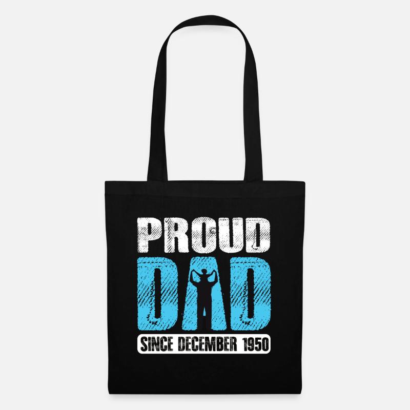 Proud Dad Since December 1950 - Stoffbeutel - Schwarz