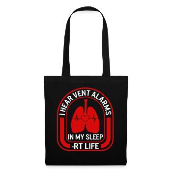 Chemise d’inhalothérapeute, j’entends les alarmes de ventilation - Sac en tissu - noir - Devant