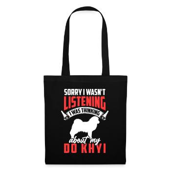 An Do Khyi gedacht Tibetmastiff Tibetdogge - Stoffbeutel - Schwarz - Vorne
