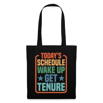 Horaire d’aujourd’hui, réveil, titularisation - Sac en tissu - noir - Devant
