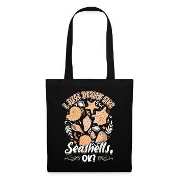 J’aime beaucoup les moules - Sac en tissu - noir - Devant
