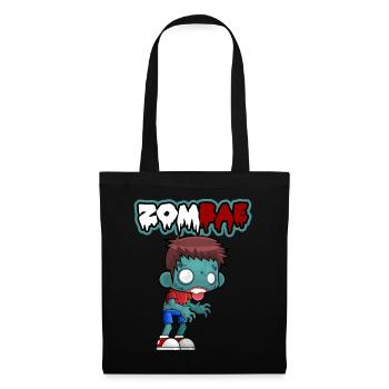 Funny ZomBAE Zombie Halloween - Tote Bag - black - Front