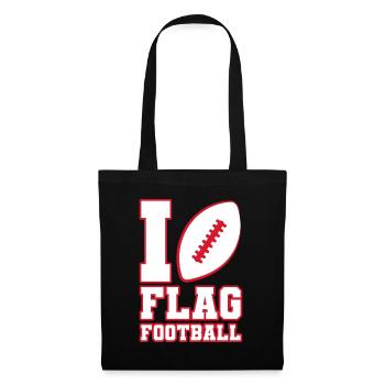I love Flag Football Ball Player - Tote Bag - black - Front