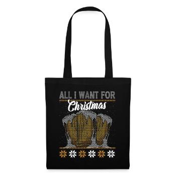 All I need for Christmas is BEER - Tote Bag - black - Front