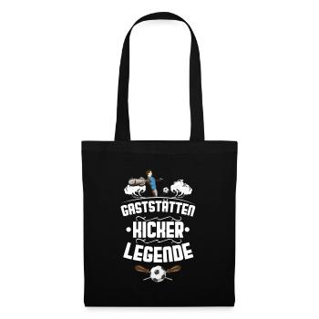 Tischfußball Tischkicker Verein Spiel Outfit - Stoffbeutel - Schwarz - Vorne