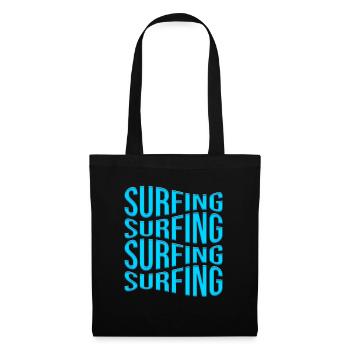 Surfen - Stoffbeutel - Schwarz - Vorne