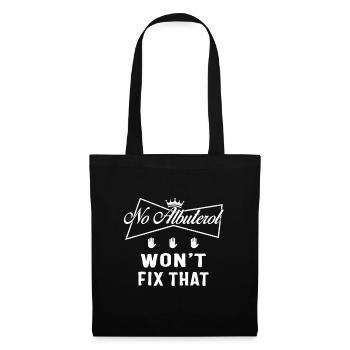 Chemise d’inhalothérapeute, pas d’albutérol - Sac en tissu - noir - Devant