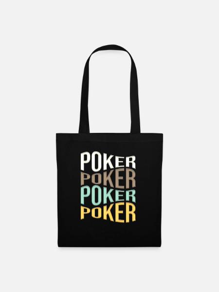 poker - Stoffbeutel - Schwarz