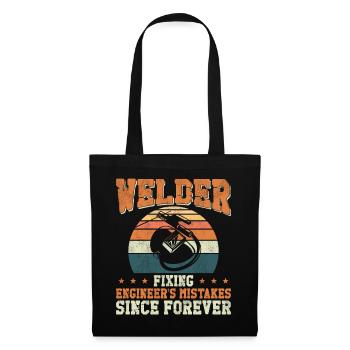 Welder Welding Vintage Retro - Tote Bag - black - Front