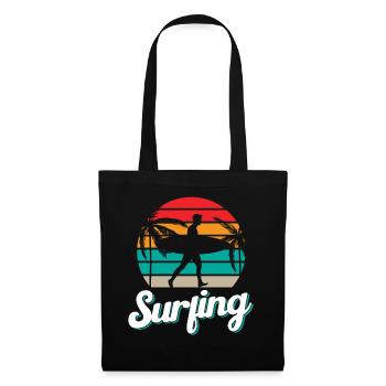 Surfing Surfing Surfing Surfboard Surfer - Tote Bag - black - Front