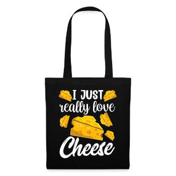I love cheese just very sayings lovers sweet - Tote Bag - black - Front