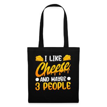 J’aime le fromage et peut-être 3 personnes amateurs sucrés - Sac en tissu - noir - Devant