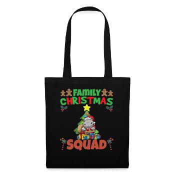 Family Matching Christmas Squad X-Mas Holidays - Stoffbeutel - Schwarz - Vorne
