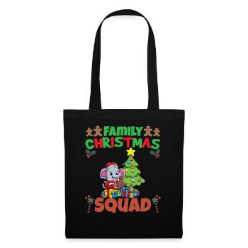 Family Matching Christmas Squad X-Mas Holidays - Stoffbeutel - Schwarz - Vorne