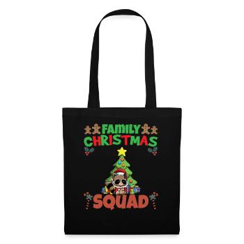 Family Matching Christmas Squad X-Mas Holidays - Stoffbeutel - Schwarz - Vorne