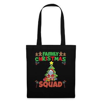 Family Matching Christmas Squad X-Mas Holidays - Stoffbeutel - Schwarz - Vorne