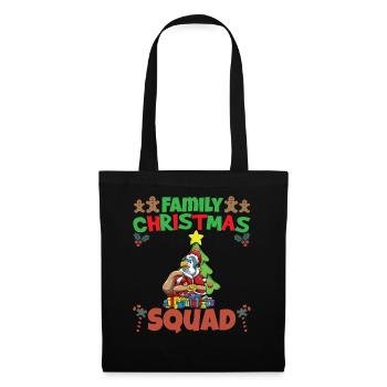Family Matching Christmas Squad X-Mas Holidays - Stoffbeutel - Schwarz - Vorne
